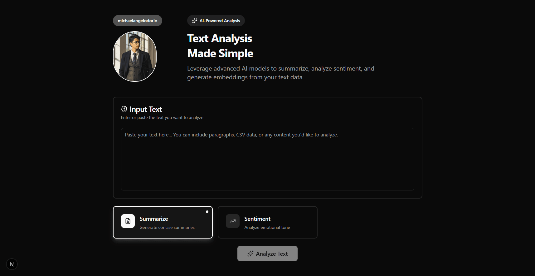 Text Analysis AI Tool